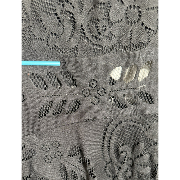 Free People Lace Lovers Folk Song Mini Dress 12 Black Whimsigoth Dark Coquette - Picture 3 of 12